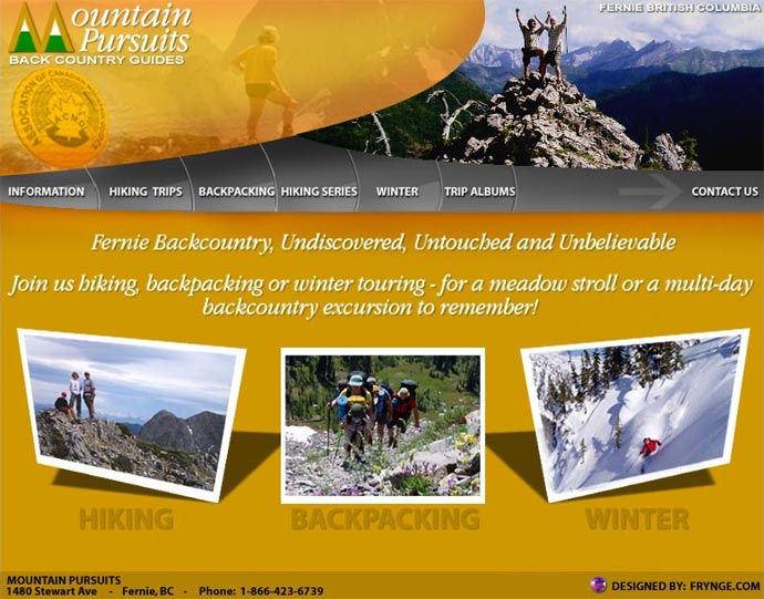 Mountain Pursuits Website Redesign