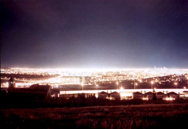 Calgary at night