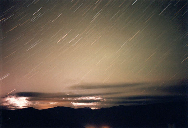 Star trails in Sicamous