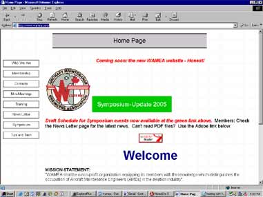 Old site before redesign
